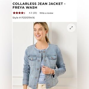 Talbots Collarless Jean Jacket - Light Blue
Sz L, $40